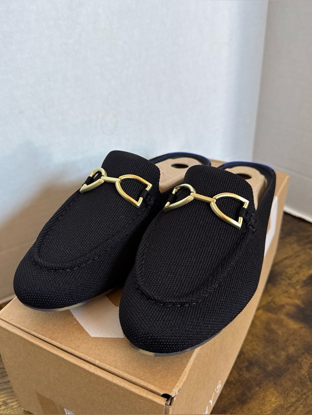 Rothy’s Women’s The Double Bit Loafer Mule Black Size 8 NEW Slip On Rare